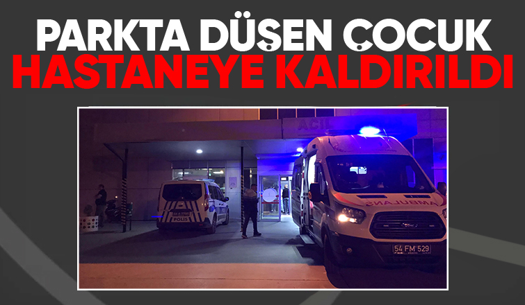 Parkta oynarken düşüp hastanelik oldu
