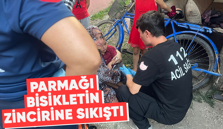 Parmağı sıkışan çocuğun imdadına ekipler yetişti