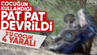 Pat pat kazası: 3'ü çocuk 4 yaralı