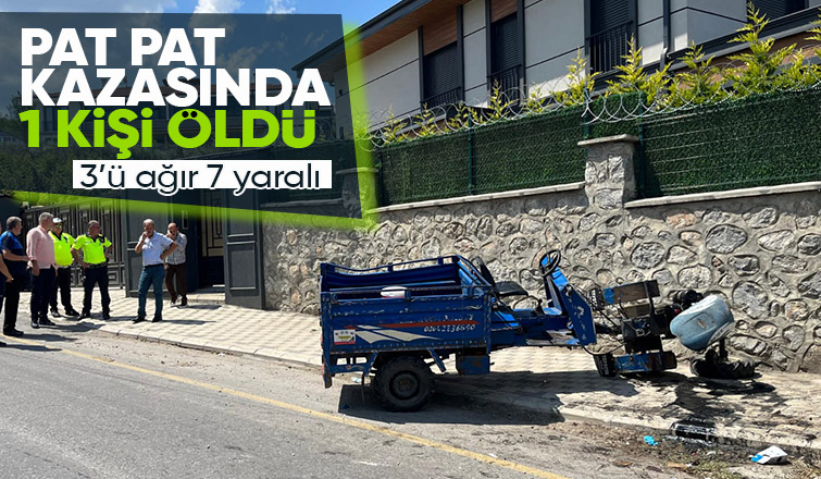 Pat pat kazası can aldı: 1 ölü, 7 yaralı