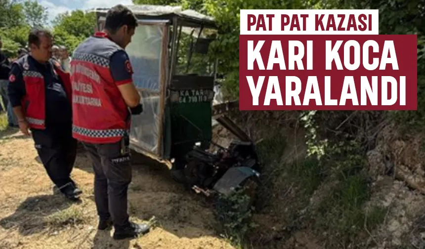 Pat pat kazasında karı koca yaralandı