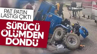 Pat pat kazasında sürücü yaralandı