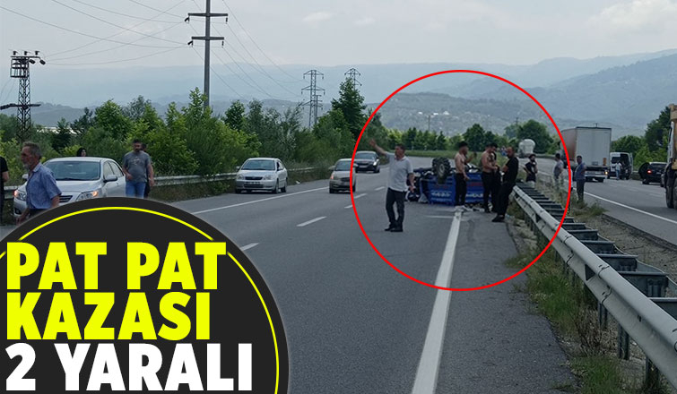 Pat pat takla attı 2 yaralı