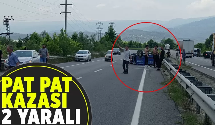 Pat pat takla attı 2 yaralı
