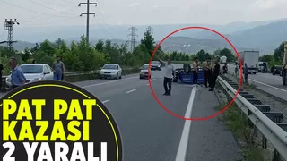 Pat pat takla attı 2 yaralı