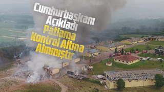 Patlama sonrası çıkan yangın kontrol altına alındı