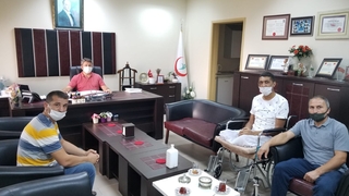 Patlamada ağır yaralanmıştı, teşekkür ziyareti yaptı