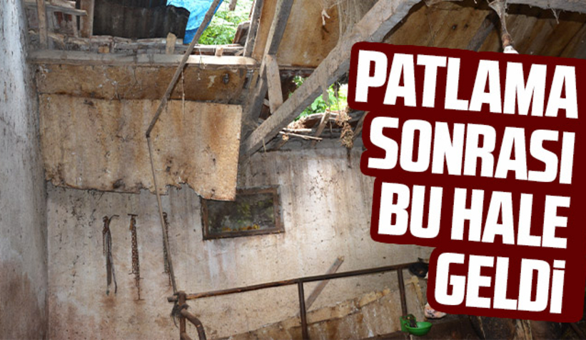 Patlamada evler hasar gördü