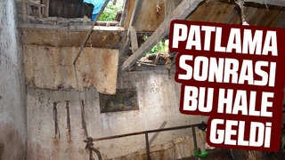 Patlamada evler hasar gördü