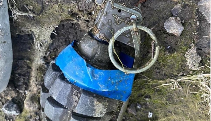 Patlamamış el bombası bulundu