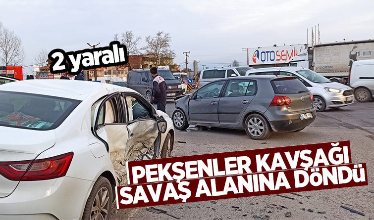 Pekşenler'de kaza: 2 yaralı