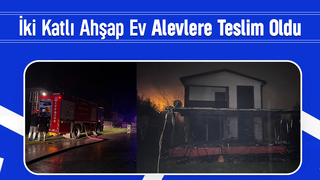 Pelet sobasından kalan köz, ahşap evi  yaktı