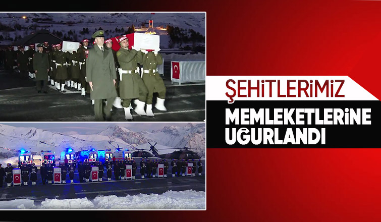 Pençe Kilit şehitleri dualarla memleketlerine uğurlandı