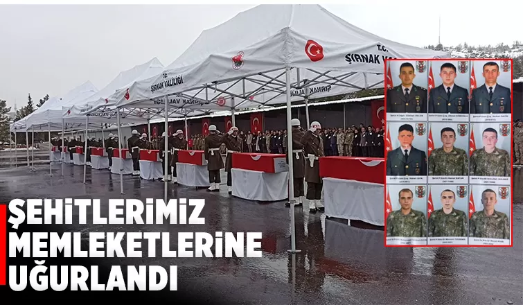 Pençe-Kilit şehitleri memleketlerine uğurlandı