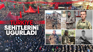 Pençe Kilit şehitlerini binler uğurladı