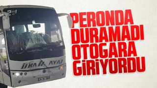 Peronda duramadı otogara giriyordu