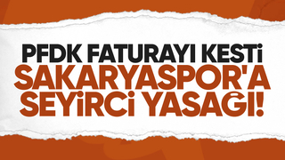 PFDK'dan Sakaryaspor'a ceza