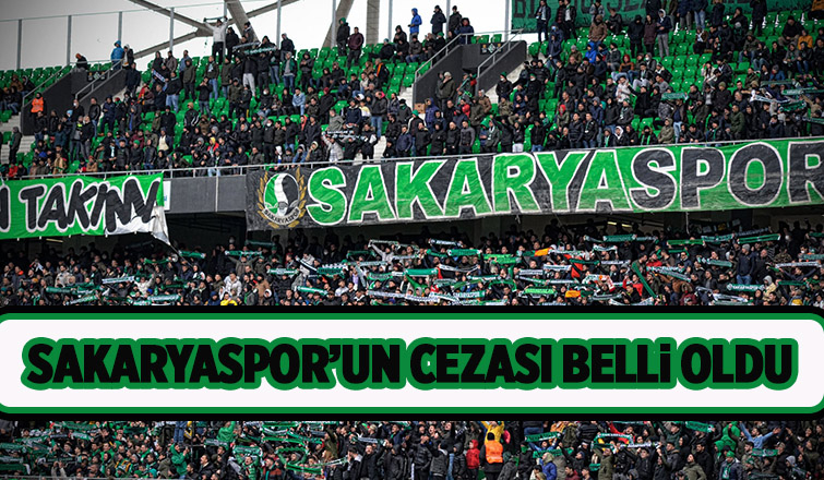 PFDK Sakaryaspor'un cezasını açıkladı