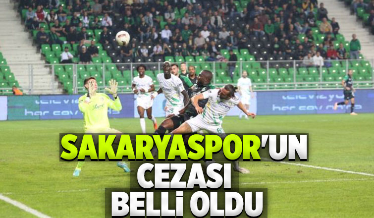 PFDK Sakaryaspor'un cezasını açıkladı