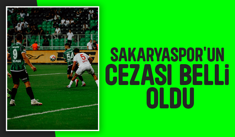 PFDK Sakaryaspor'un cezasını açıkladı