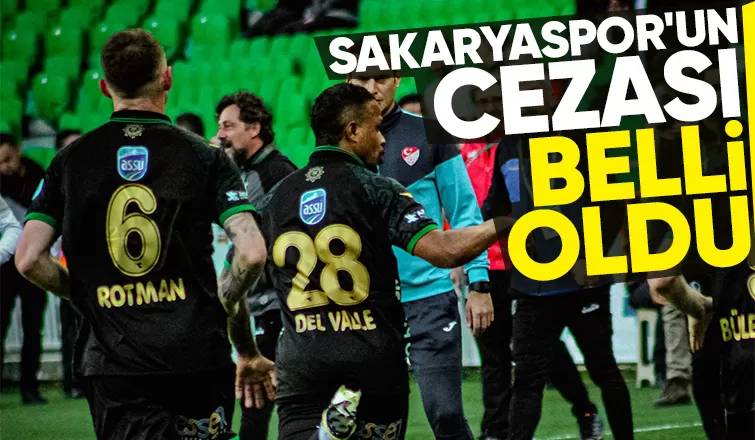 PFDK Sakaryaspor'un cezasını açıkladı