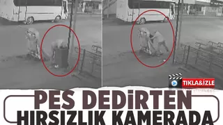 Plastik çöp konteynerini çaldı