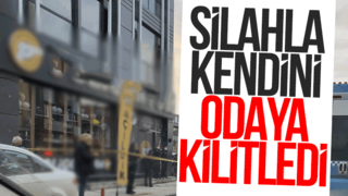  Poligonda silahla kendini odaya kilitledi