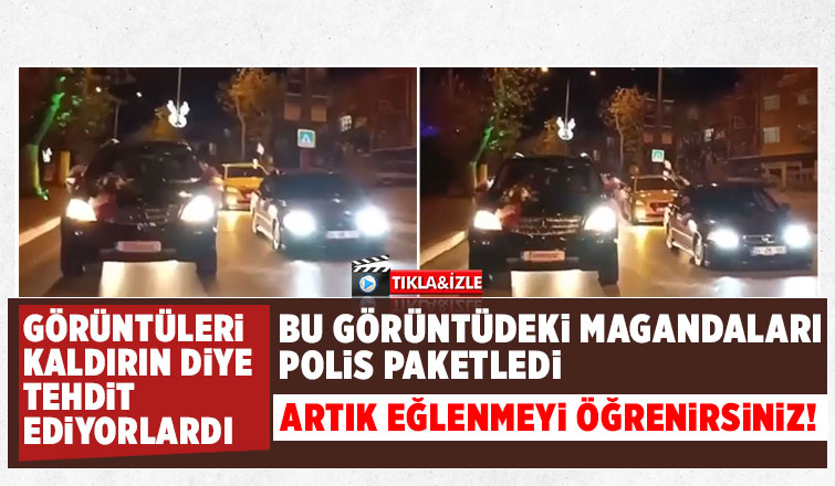 Polis görüntüdekileri silahları ile paketledi