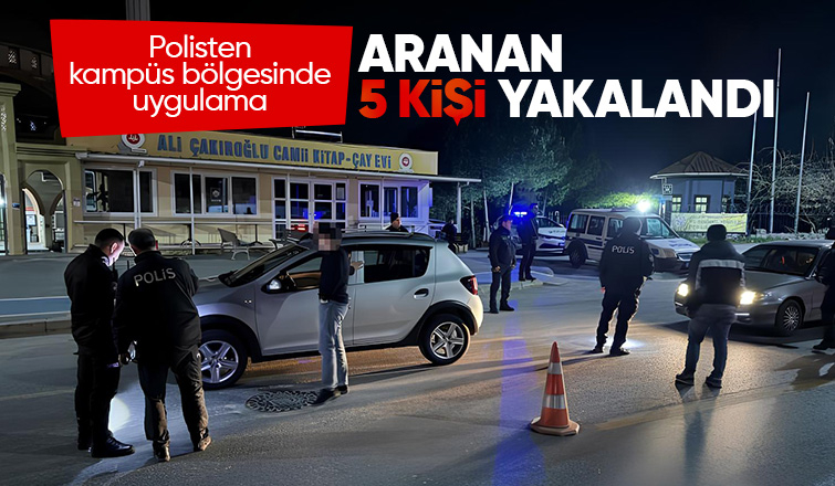 Polis kampüs bölgesinde denetim