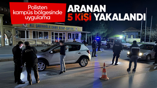 Polis kampüs bölgesinde denetim