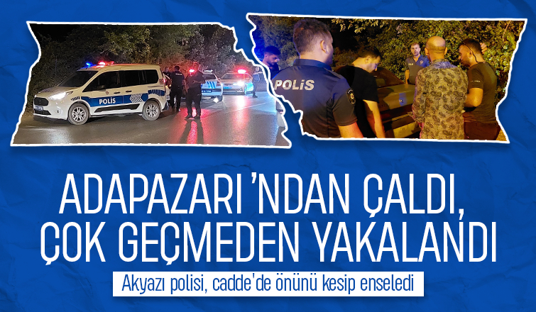 Polis Önünü Kesti, Çalıntı Araçla Kaçış Akyazı’da Sona Erdi!