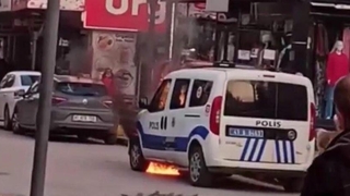 Polis otosunu ateşe vermişti tutuklandı