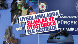 Polis uygulamada silah ve uyuşturucu ele geçirdi