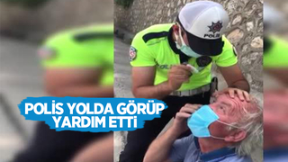 Polisten tır şoförüne yardım