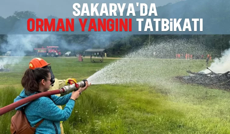 Poyrazlar'da orman yangını tatbikatı