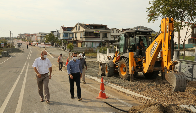 Prestij Caddesinde çalışmalar sürüyor