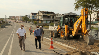 Prestij Caddesinde çalışmalar sürüyor