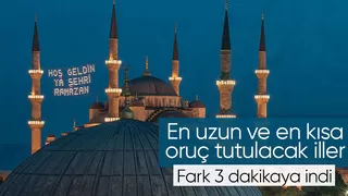 Ramazan'ın ilk ve son gününde en uzun ile en kısa oruç tutulacak iller