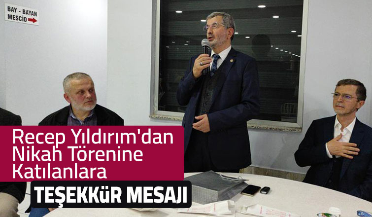 Recep Yıldırım'dan teşekkür mesajı