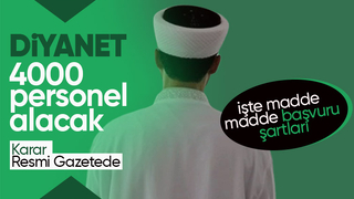 Resmi Gazete de ilan edildi Diyanet İşleri Başkanlığı 4 bin personel alımı yapacak