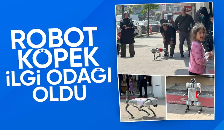 Robot Köpek Akyazılılarla Buluştu