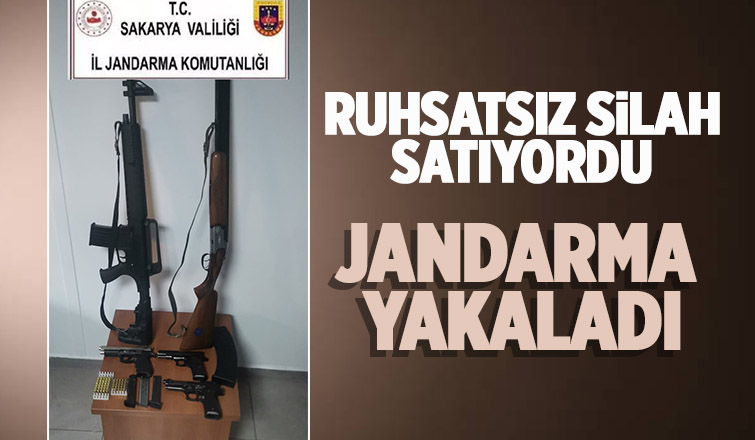 Ruhsatsız silah satan kişiye operasyon