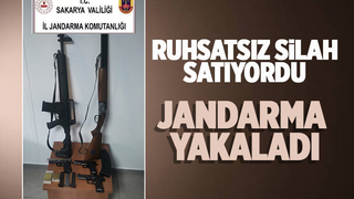 Ruhsatsız silah satan kişiye operasyon