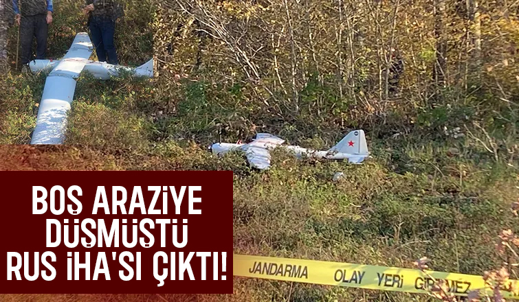 Rus İHA'sı boş araziye düştü
