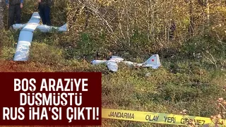 Rus İHA'sı boş araziye düştü