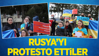 Rusya'yı protesto ettiler