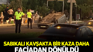 Sabıkalı kavşakta bir kazada daha