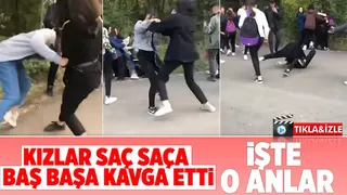 Saç saça kız kavgası