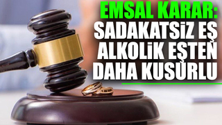 Sadakatsiz eş, alkolik eşten daha kusurlu