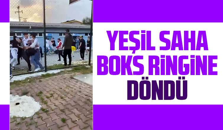 Saha karıştı, futbolcular birbirine girdi